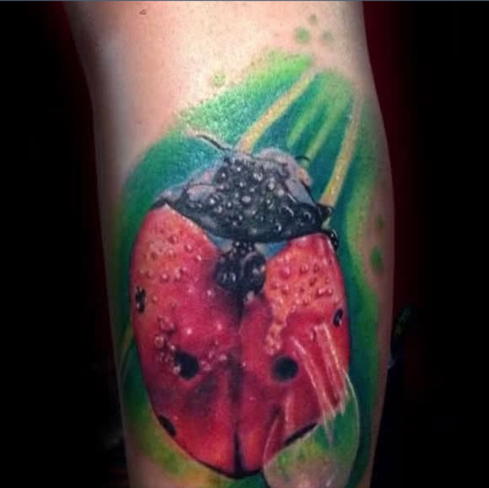 Ladybug color tattoo
